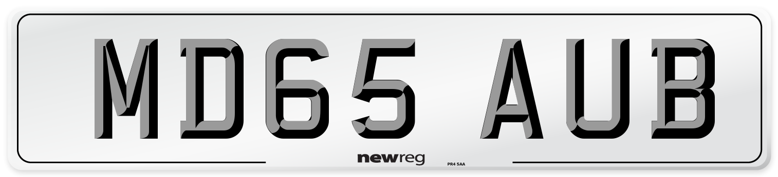 MD65 AUB Number Plate from New Reg